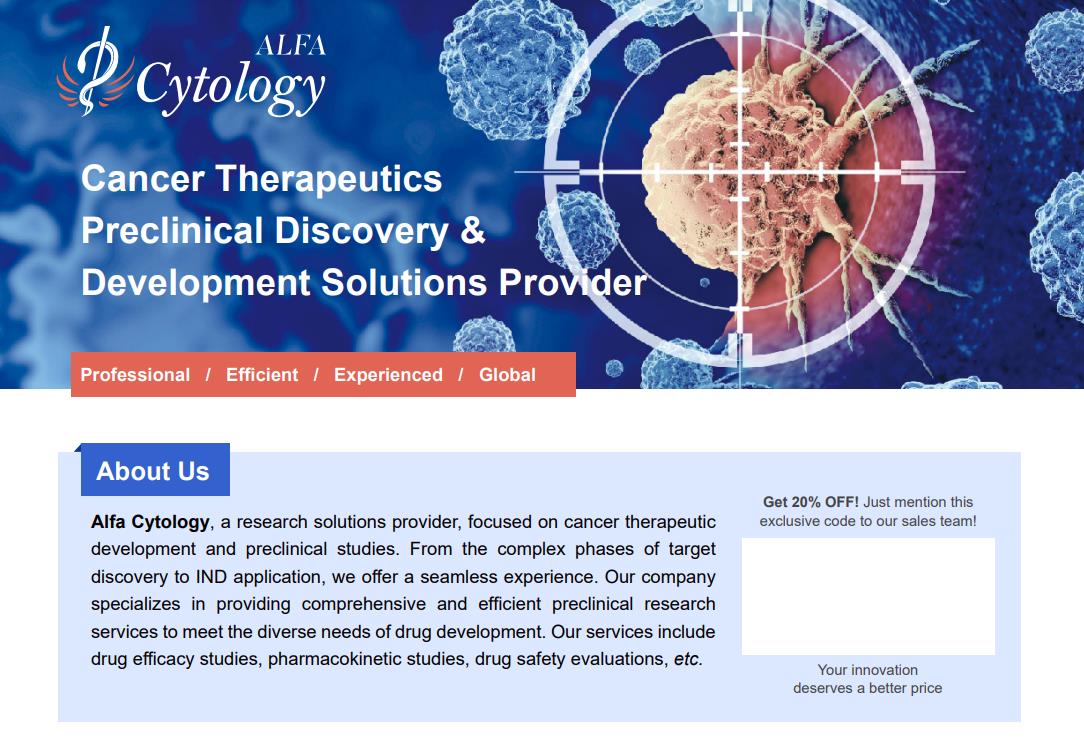 Cancer Therapeutics Preclinical Discovery & Development Solutions Provider